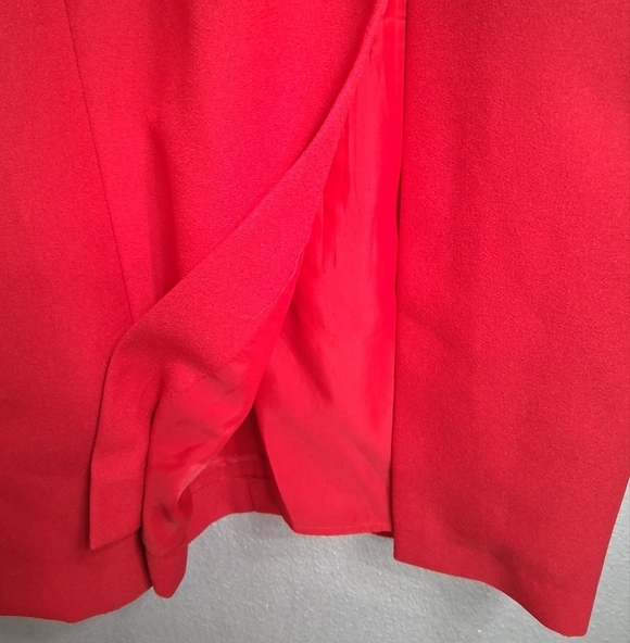 Vintage Positive Attitude NWOT Cherry Red Long Dress With Front Slit   Size 12 - Picture 12 of 13
